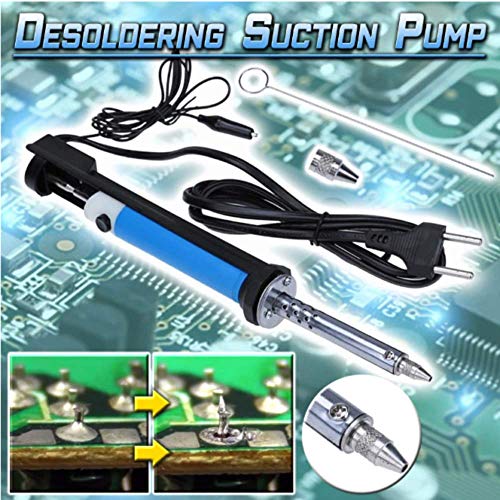 Desoldering Suction Pump - Handheld Electric Tin Suction Sucker Pen Desoldering Pump Welding Soldering Iron Tools(EU Plug)
