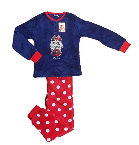 Disney Pijama de invierno para niña, forro polar, modelo Serafino Minnie Mouse Hs7169 Navy 9 años