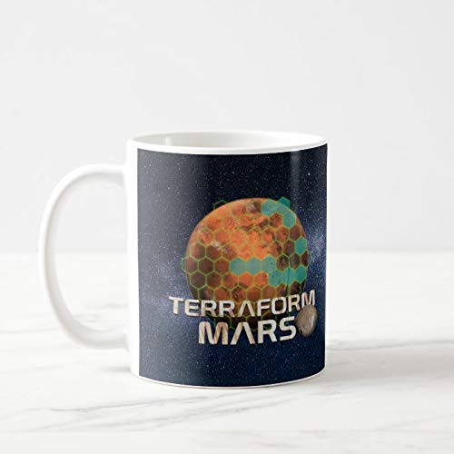 Divertida taza de café, Terraforming Mars Hex Map taza de café, taza de té, taza de café, taza de café, taza de café de 325 ml, regalo para mujeres y hombres