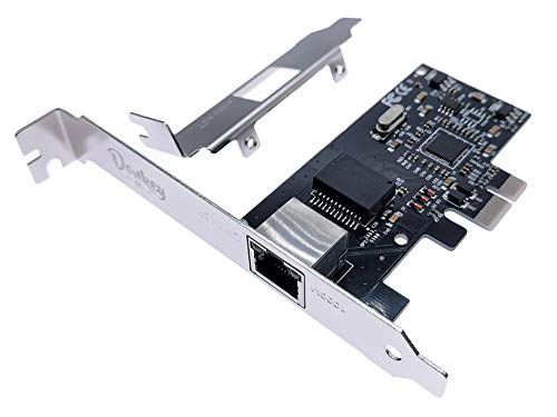 Donkey pc - Tarjeta de Red PCIE 1GB GIGABIT de hasta 1000Mbps con Chipset Realtek RTL8169. Tarjeta PCI Gigabit Ethernet RJ45 (10/100/1000 Mbps). Incluye Bracket de bajo Perfil.