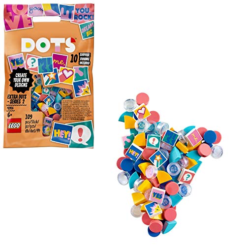 DOTS Tiles Extra: Edición 2 DIY Set de Cuentas con 10 Encantadores Sorpresas, Arte y Manualidades para Niños, multicolor (Lego ES 41916)