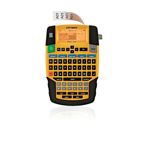 DYMO RHINO 4200 - Etiquetadora (teclado QWERTY), negro y amarillo