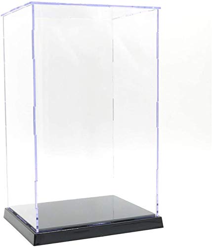 ELEpure Caja de exhibición de acrílico Transparente de 2 Niveles, ensamblaje de mostrador de Almacenamiento, Cubierta Antipolvo, Vitrina de Figura de acción Pop, Juguete Coleccionable (21x21x42cm)