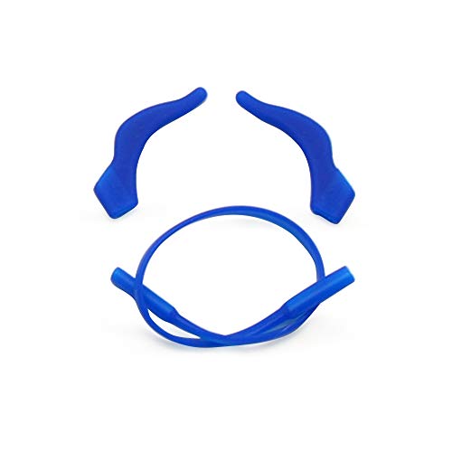 EnzoDate 3 Juegos Paquete Niños Gafas Silicona Cord & Stay Puts, Lentes para los niños Cerraduras de oído con banda de retención de banda de la cabeza (armada)