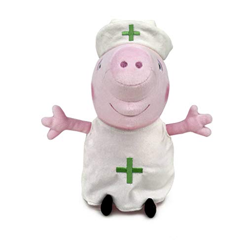 Famosa Softies - Peluche Peppa Pig con Traje de Enfermera 20cm para niños y niñas a Partir de 0 años (760019341)