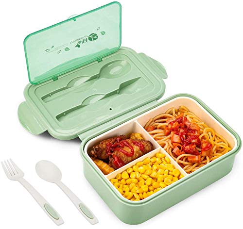 Fiambrera Lunch box Bento Compartimento para comida Box, Para niños y adultos Fiambrera 1400 ML / Hermética / Apta para microondas y lavavajillas.