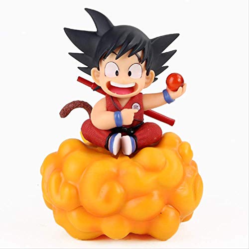 Figura De Acción De 17cm Anime Dragon Ball Childhood Son Goku Con Modelo De Nube De Salto Mortal Juguetes Regalo Para Niños