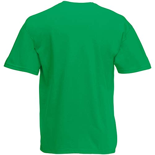 Fruit of the Loom - Camiseta Básica de Manga Corta de Calidad diseño Original Hombre Caballero (Mediana (M)) (Verde)