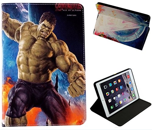 Funda con función atril para Apple iPad Pro de 9,7 pulgadas y iPad Air 1-2, diseño de Hulk Marvel DC Comics