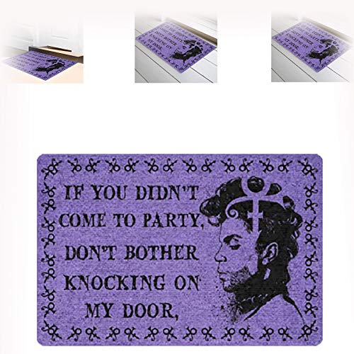 Funny front doormat outdoor prince doormat Doormat with funny letters"If you don't go to the party, please don't disturb my door" Washable carpet, used to enter the carpet (40X60)