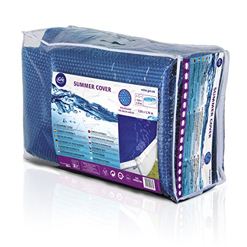 Gre CPROV730 - Cobertor de Verano para Piscina Ovalada de 730 x 375 cm, Color Azul