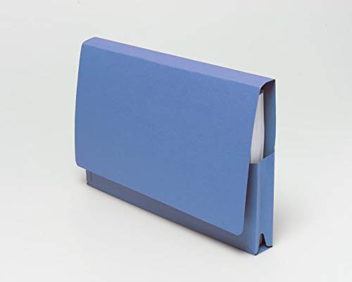 Guildhall PW2-BLUZ - Carpeta para documentos (50 unidades, tamaño folio, 315 g/m², lomo de 35 mm, con solapa), color azul