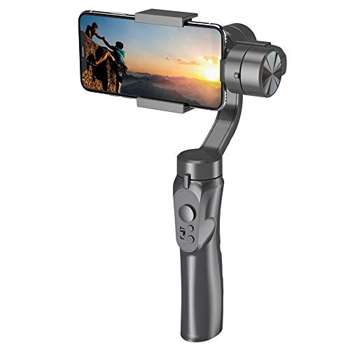 H4 3-Axis Handheld Phone Gimbal Stabilizer, Video Vlog Anti-Shake Smartphone Soporte de cardán de Mano 4-5.5inch Phone-Stabilizer para grabación de Video Cámara de acción