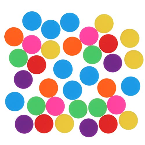 Healifty Fichas de Conteo de Fichas 100 Piezas de Chip de Conteo de Bingo Claro Marcadores de Plástico Juegos Accesorios para La Barra de La Tienda (Colores Variados)