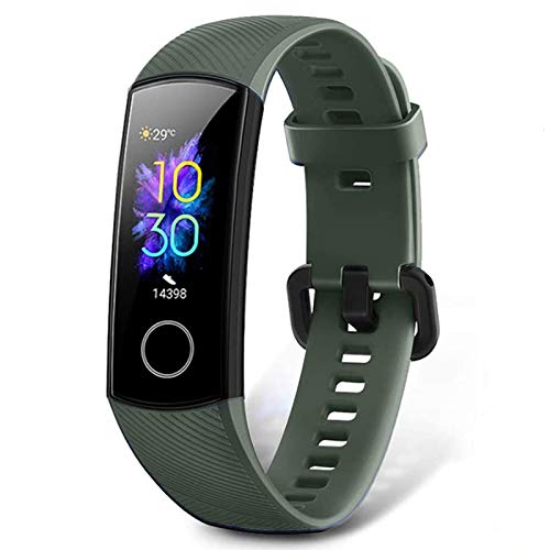 HONOR Band 5 smartwatch,Pulsera de Actividad Inteligente Reloj Impermeable IP68 con Pulsómetro,Monitor de Actividad Deportiva, Fitness Tracker con Podómetro Verde (Versión Global)