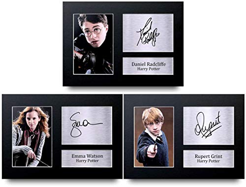 HWC Trading Foto impresa de Harry Potter con autógrafo de regalo A4 firmada A4, sin marco, para regalos