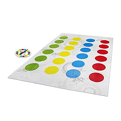 iBaste Juego Twister para fiestas para familias y niños, alfombra de juego Twister con manchas de colores, cuerda de flexibilidad, juego clásico para interior y exterior