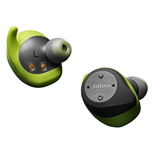 Jabra Elite Sport – Auriculares Deportivos Inalámbricos, Aplicación Fitness Integrada para Llamadas y Música, Verde / Gris