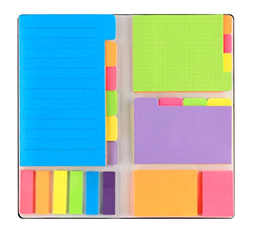 Juego de notas autoadhesivas, 386 hojas de notas adhesivas de colores y extraíbles, etiquetas de escritura portátil para escuela y oficina