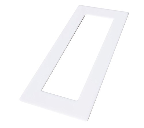 kekef Marco decorativo de cristal acrílico blanco para 1, 2, 3 y 4 compartimentos, protector de pared para interruptores de luz y enchufes (blanco 4 compartimentos)