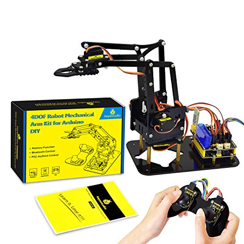 KEYESTUDIO Robot Arm Servo Control Rotación Kit Robotica para Arduino , electrónica y programación DiY (No incluye tablero.)