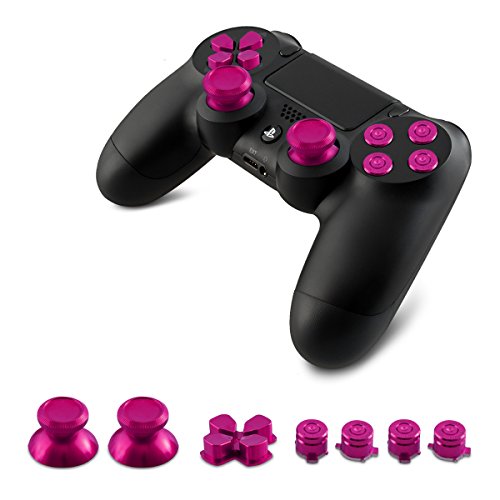kwmobile 1x Teclas de repuesto compatible con Playstation 4 Dualshock en rosa fucsia