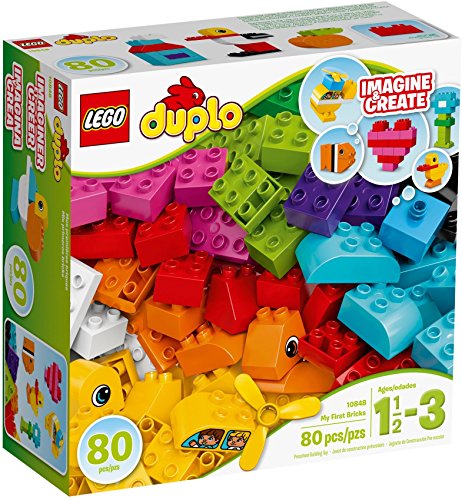 LEGO DUPLO - Mis Primeros Ladrillos, Juguete Preescolar Creativo y Educativo de Construcción para Niños de 1 Año y Medio a 3 Años con Piezas de Colores (10848)