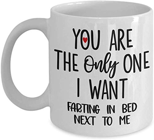 Love Mug Funny Valentines Day Gift for Husband or Boyfriend You Are The Only One I Want Farting In My Bed Next To Me Tea Cup Anniversary Gag Gift for
