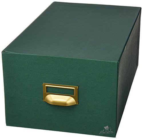 Mariola 4-1000 - Fichero cartón forrado en Geltex para 1000 fichas dimensiones 220 x 155 x 350 mm, color verde
