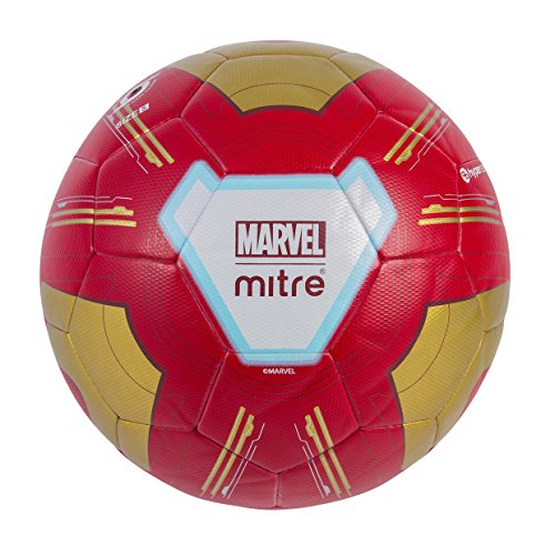 Mitre Ironman - Balón de fútbol para niños, Color Rojo y Dorado, 5 Unidades