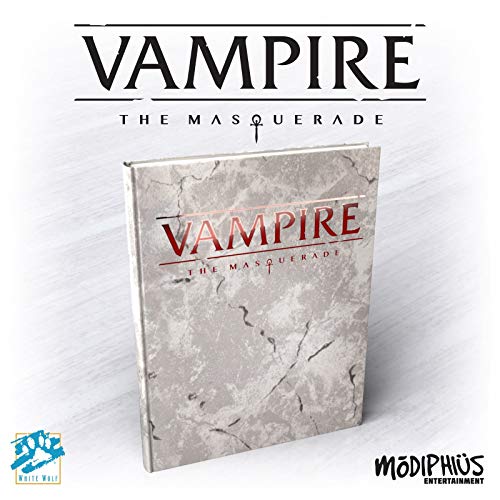 Modiphius Vampire The Masquerade: 5th Edition Core Rulebook Deluxe Alternate Cover 55882 - Cubierta para Libro de Ejercicios (en inglés)