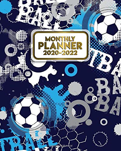Monthly Planner 2020-2022: Time To Play Three Year (36 Months) Calendar & Agenda with Monthly Spread Views - 3 Year Organizer with To-Do’s, Motivational Quotes, Notes & Vision Boards - Nifty Football