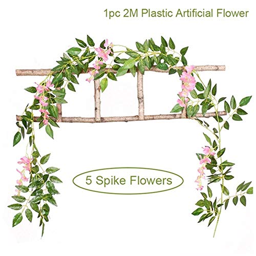 MSY2.4M / Lot Flor Rosa de Seda con Flores Artificiales de Hiedra para la decoración de la Boda casera Guirnalda de Flores Artificiales Decorativas, 12-3