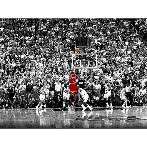N / A Michael Jordan Classic Buzzer Beater 1998 Chicago Bulls Wall Pictures for Living Room Sports Poster Home Decor Canvas Painting 30 x 45 cm sin marco