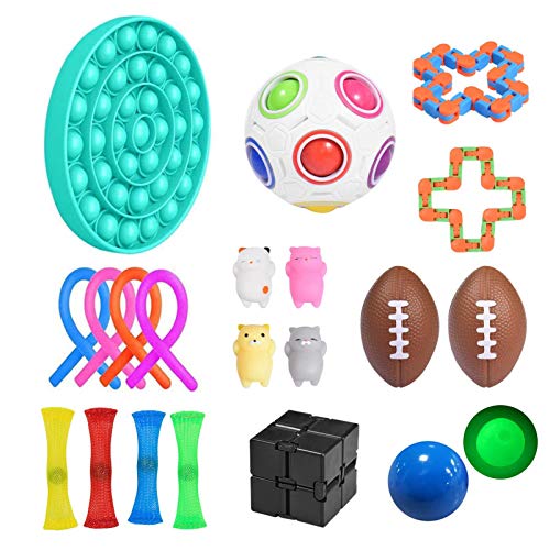 Novalight Fidget Toys Set, paquete de 21 juguetes sensoriales para niños adultos, juguetes de mano para aliviar el estrés y ansiolizar, surtido de juguetes especiales para autismo, TDAH