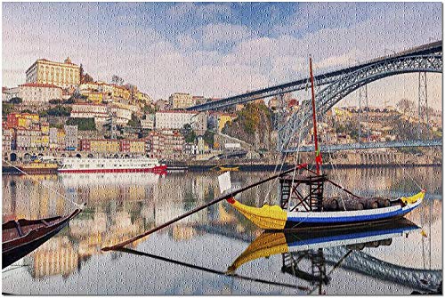 Oporto, Portugal - Amanecer en el río Duero 9032577 (Rompecabezas premium de 1000 piezas para adultos y familias, 19 x 27)