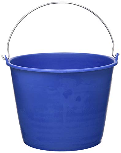 PACK de 2 cubos engomados de plástico reciclado (Azul) (6 litros)