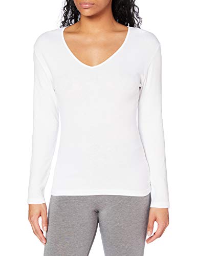 Playtex Camiseta M/L 100% algodón térmica Camiseta, Mujer, Blanco (Blanco 000), 42 (Tamaño del Fabricante:L)