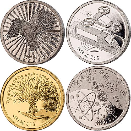 Power Coin Future Investment Expo Dubai Set 4 Monedas Metal Diferentes 10 Francos Rwanda 2020
