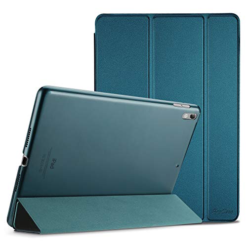 ProCase Funda 10,5” iPad Pro 2017/iPad Air 2019, Estuche Inteligente Ultra Delgada Ligera con Soporte Reverso Translúcido Esmerilado para iPad Air 3.ª Generación/iPad Pro 10.5 Pulgadas -Verde Azulado