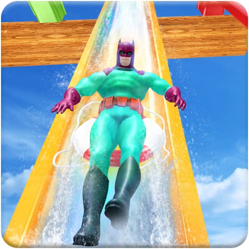 Real Water Slide Amusement Park: Superhero Hangout