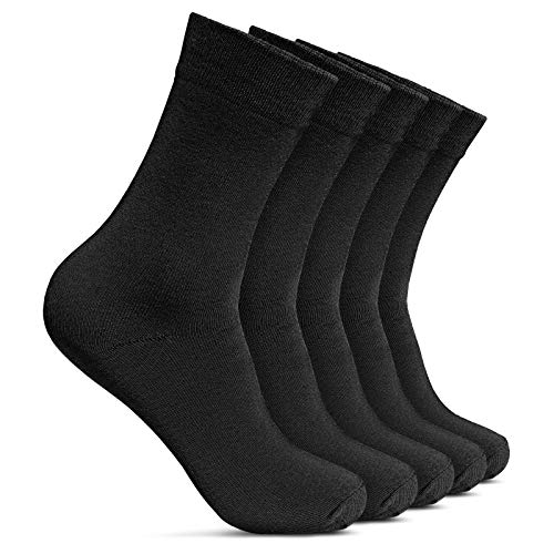 ROYALZ Calcetines de negocios para hombres 5 pares de calcetines de traje casual y de tiempo libre, largo 5-pack, Talla Calcetines:39-42, Set:5 Coppia/Nero