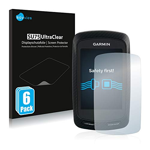 savvies Protector Pantalla Compatible con Garmin Edge 800 (6 Unidades) Pelicula Ultra Transparente