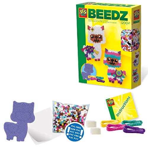 SES Creative Beedz - Cuentas para planchar de alpaca - Kits de mosaico (5 año(s), Niño/niña, Preescolar, Alpaca, Multicolor, 1200 pieza(s)) , color/modelo surtido