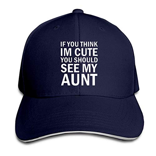 Si Crees Que Soy Linda, deberías Ver a mi tía Gorra de béisbol de Perfil bajo Ajustable Sombrero de papá