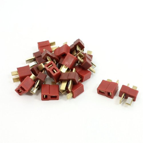 SODIAL(R) 10 x conectores T-Plug H/M compatible con Deans baterias LiPo TM01 punta de oro