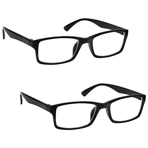 The Reading Glasses Company Gafas De Lectura Negro Lectores Valor Pack 2 Estilo Diseñador Hombres Mujeres Rr92-1 +1,00 2 Unidades 58 g