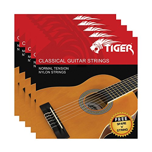 Tiger - Juego de cuerdas para guitarra clásica (5 unidades)