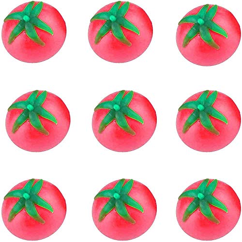 Tomate Splat Ball - Juguete antiestrés de ventilación para lanzar, juguetes de goma para aliviar el estrés de tomate de goma de tomate, de dibujos animados, bonitos hilados, para niños y adultos