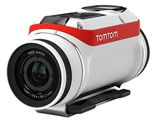 Tomtom Bandit Aventura Pack - Cámara deportiva de acción aventura ( Video 4K, 16 MP, 1080p/60 fps, 720p/120 fps, GPS¨), sensor integrado, impermeable, Wi-Fi, color blanco-rojo